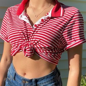 Liz Claiborne cropped polo shirt
